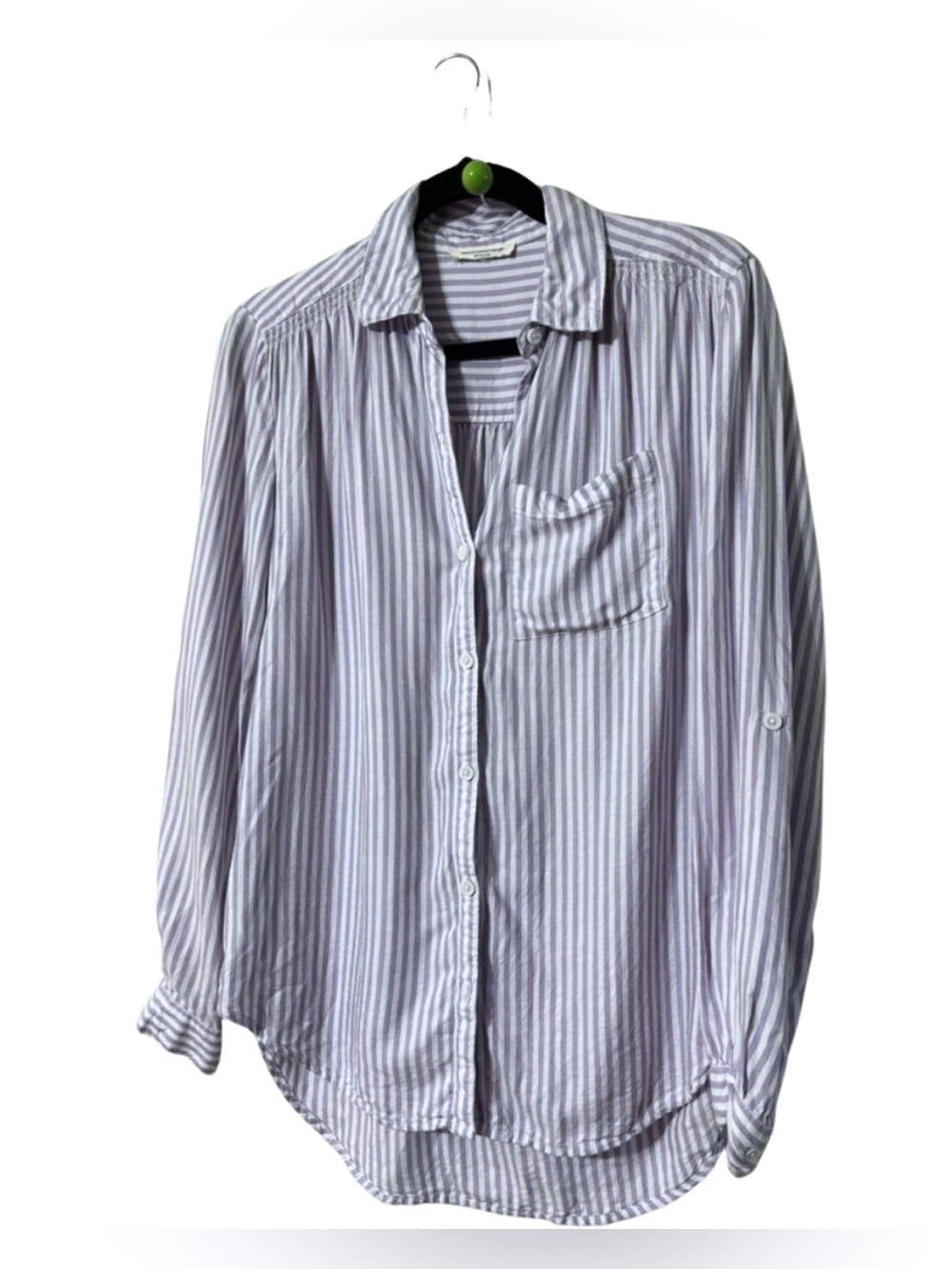 beachlunchlounge Men's Shirt with Purple Stripes